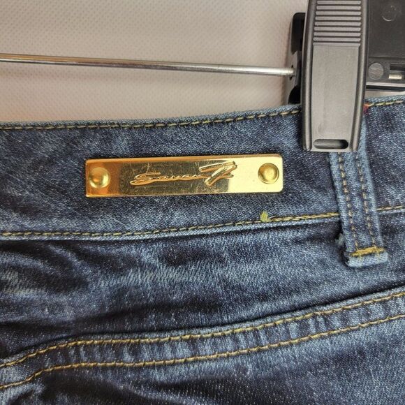 Seven 7 Womens Size 28 Blue Denim Bootcut Medium Wash Stretch Jeans - Picture 8 of 14